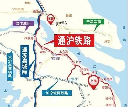 沪通铁路路线图(新版)图片